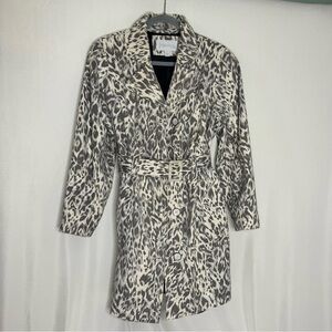 Relativity Trench Coat size 1X Cheetah Print